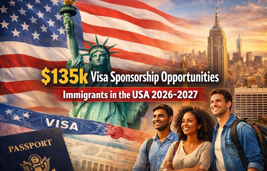 $135k Visa Sponsorship Opportunities Immigrants in the USA 2026/2027